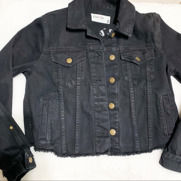 Pistola BRANDO CROP DENIM JACKET - WHITE LIES - Picture 4 of 8